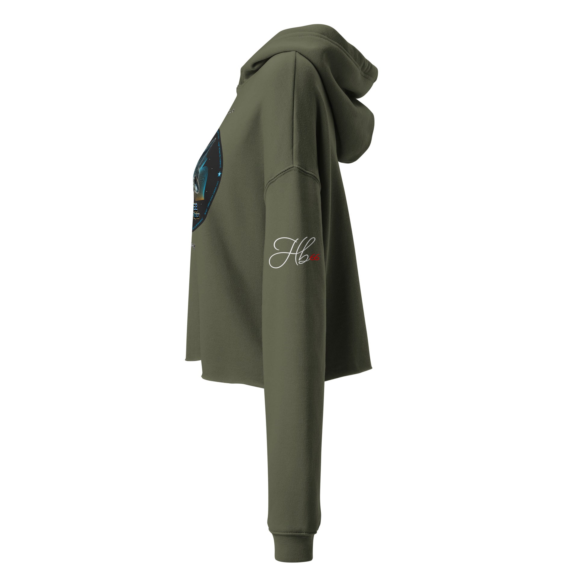 Military Green - F22 Raptor Crop Hoodie