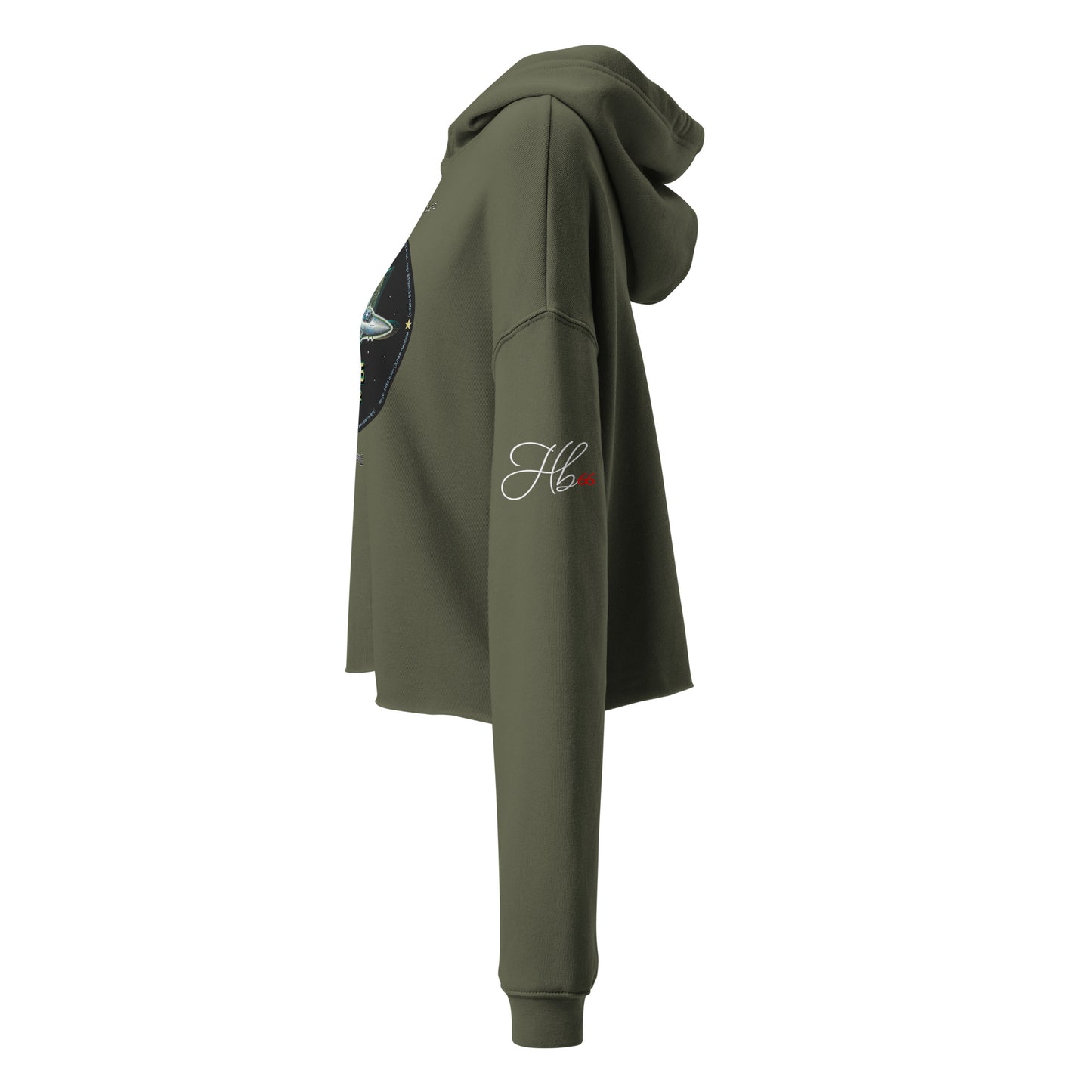 Military Green - F15 Eagle Crop Hoodie