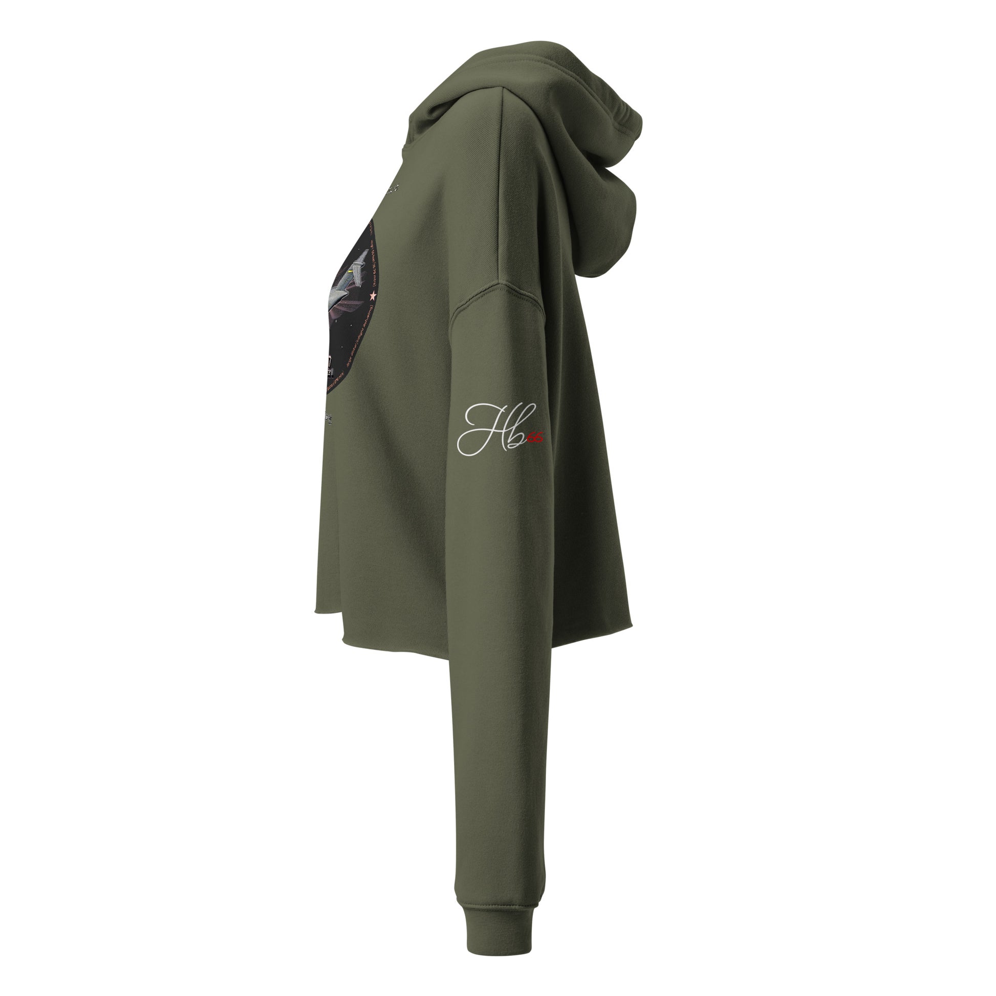 Military Green - C17 Globe Master III Crop Hoodie