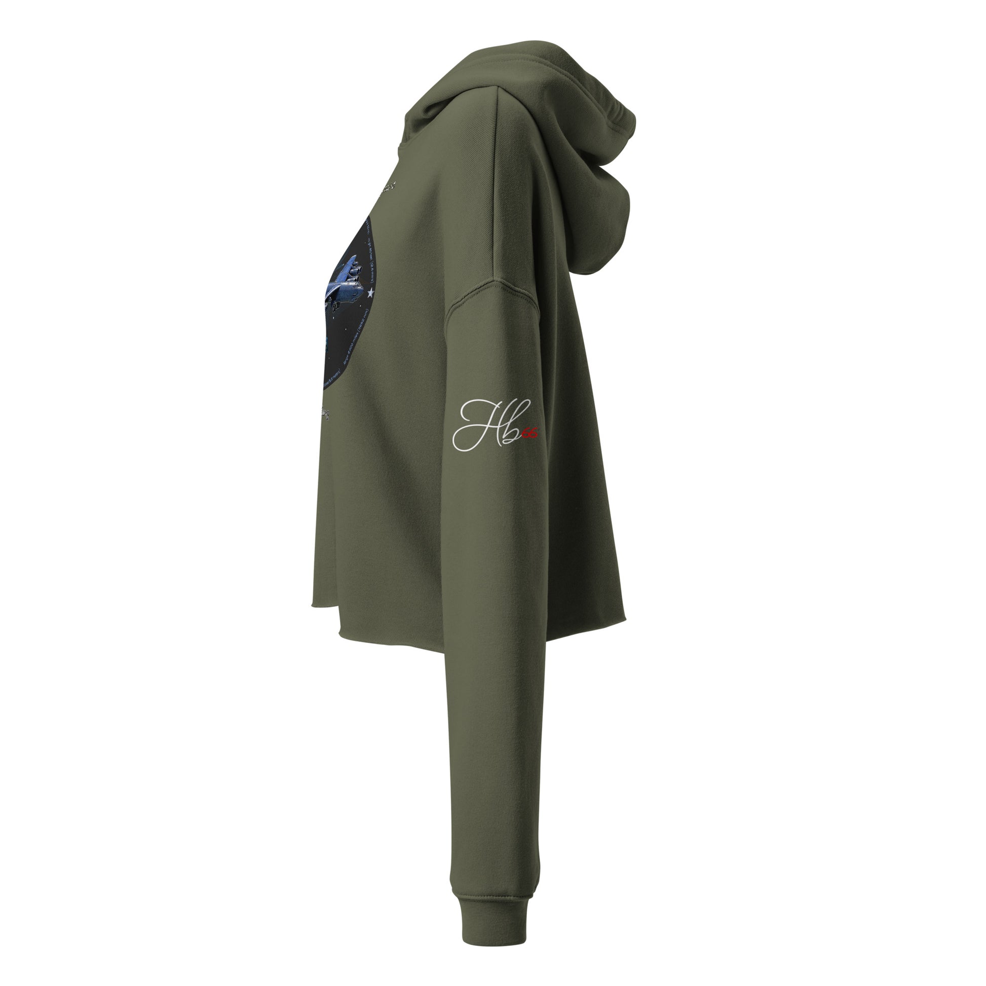 Military Green - B52H Stratofortress Crop Hoodie