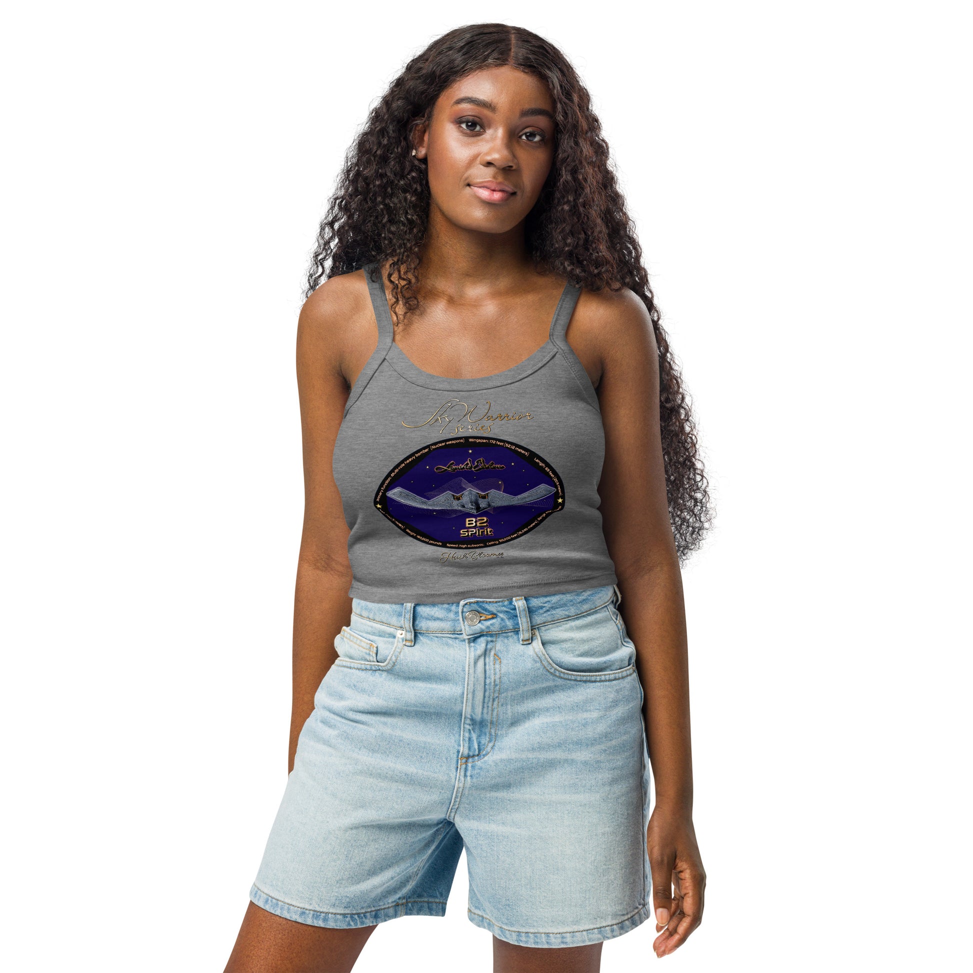 Athletic Heather - B2 Spirit (Limited Edition) Women’s micro-rib tank top