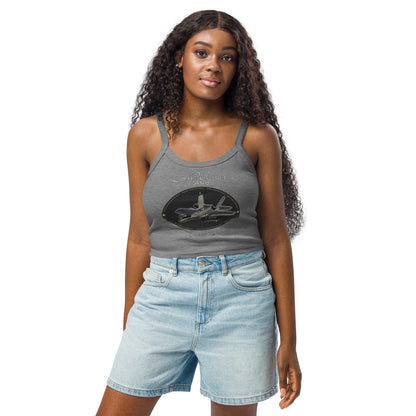 Athletic Heather - F35A Lightning Women’s micro-rib tank top