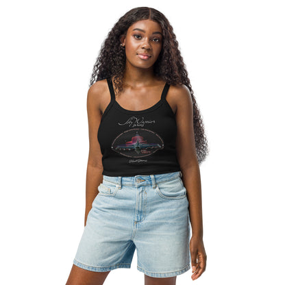 Solid Black Blend - F16 Falcon Women’s micro-rib tank top