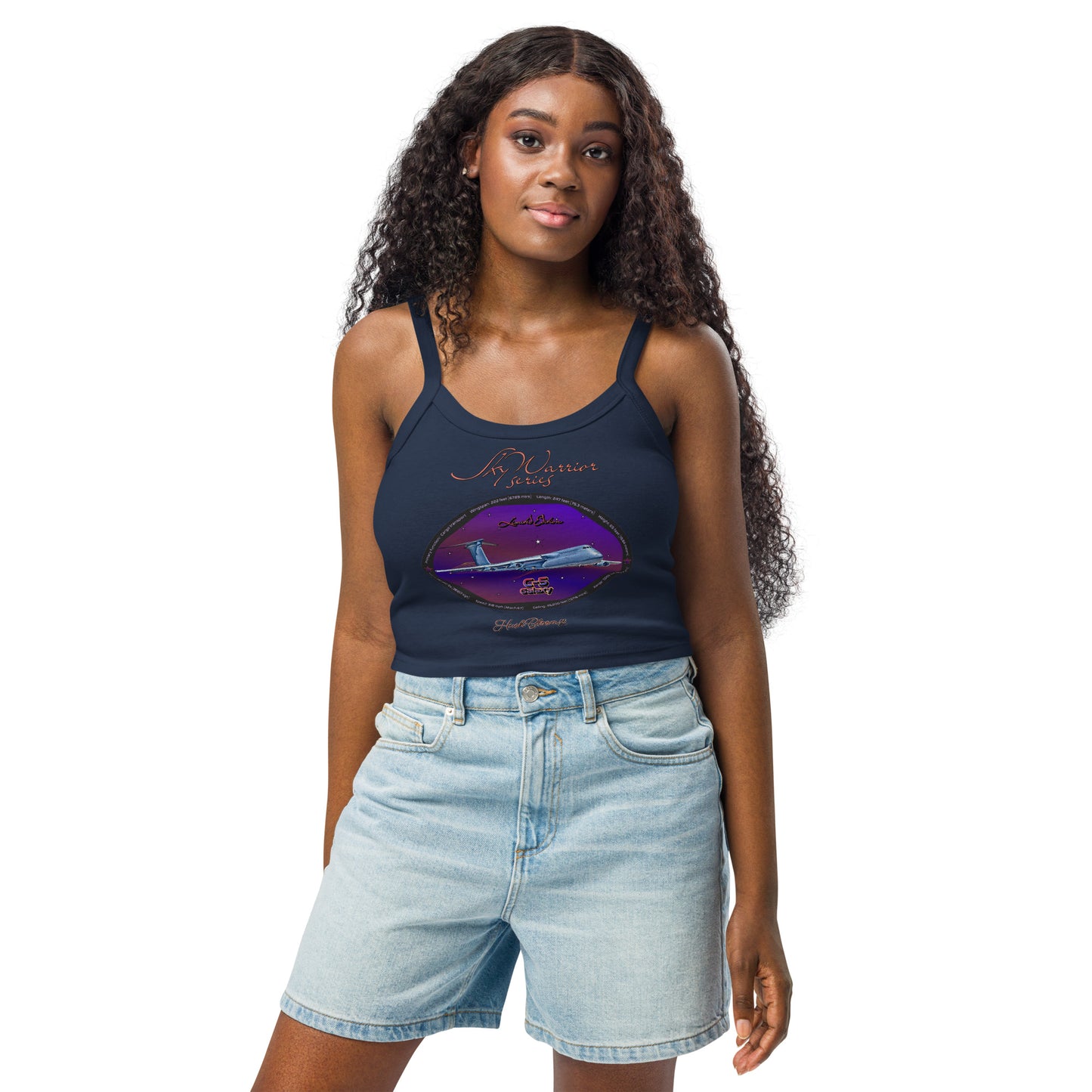 Solid Navy Blend - C5 Galaxy (Limited Edition) Women’s micro-rib tank top