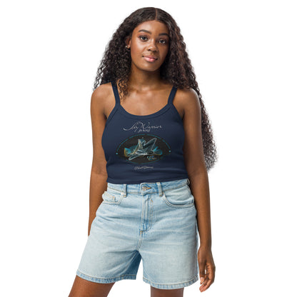Solid Navy Blend - F22 Raptor Women’s micro-rib tank top