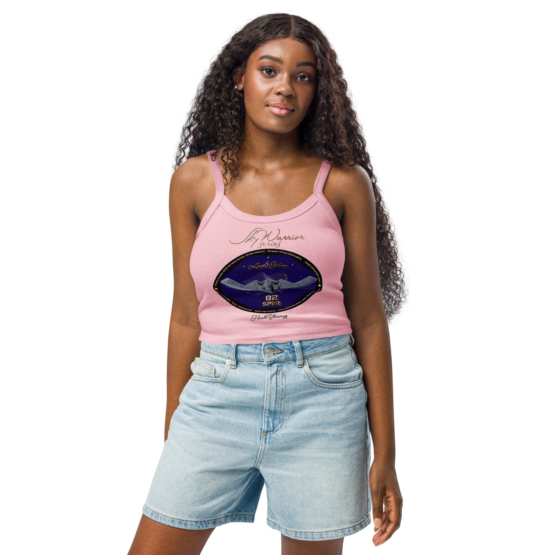 Solid Pink Blend - B2 Spirit (Limited Edition) Women’s micro-rib tank top