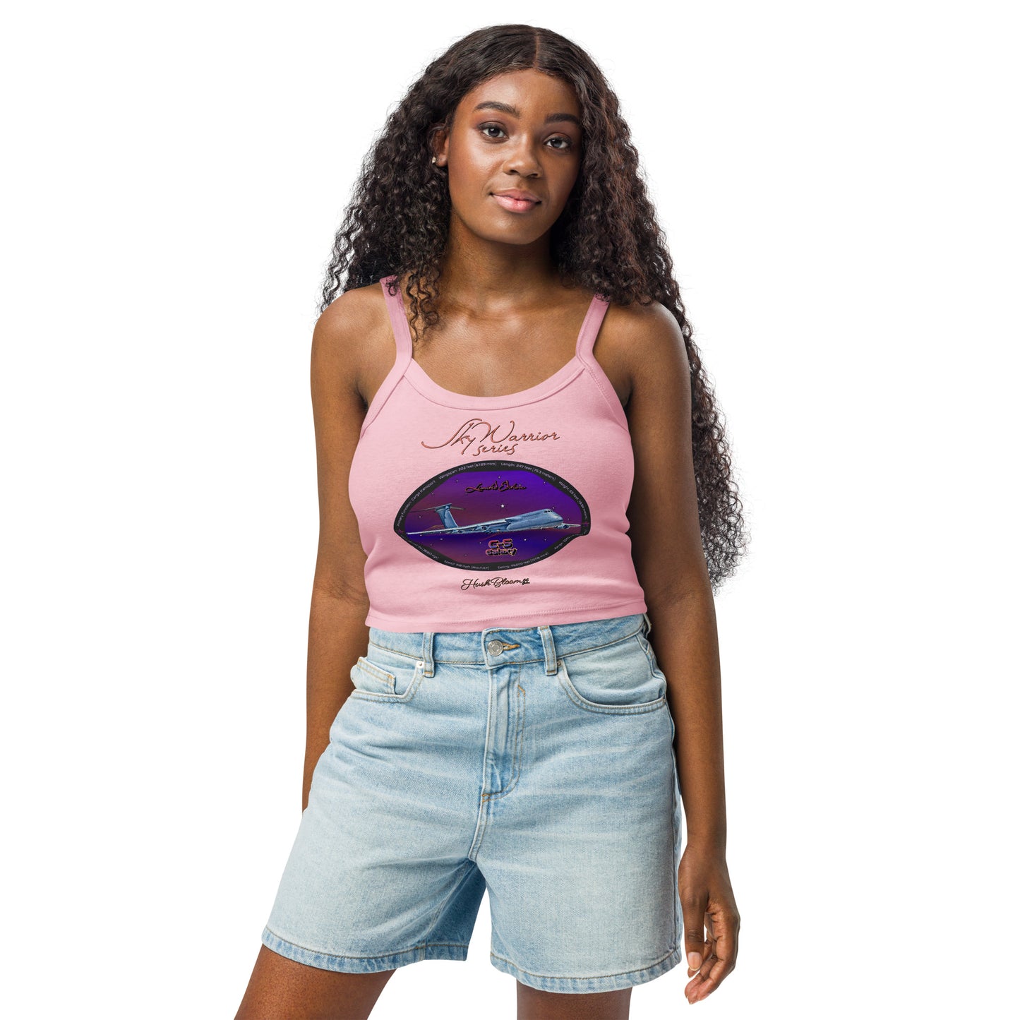 Solid Pink Blend - C5 Galaxy (Limited Edition) Women’s micro-rib tank top