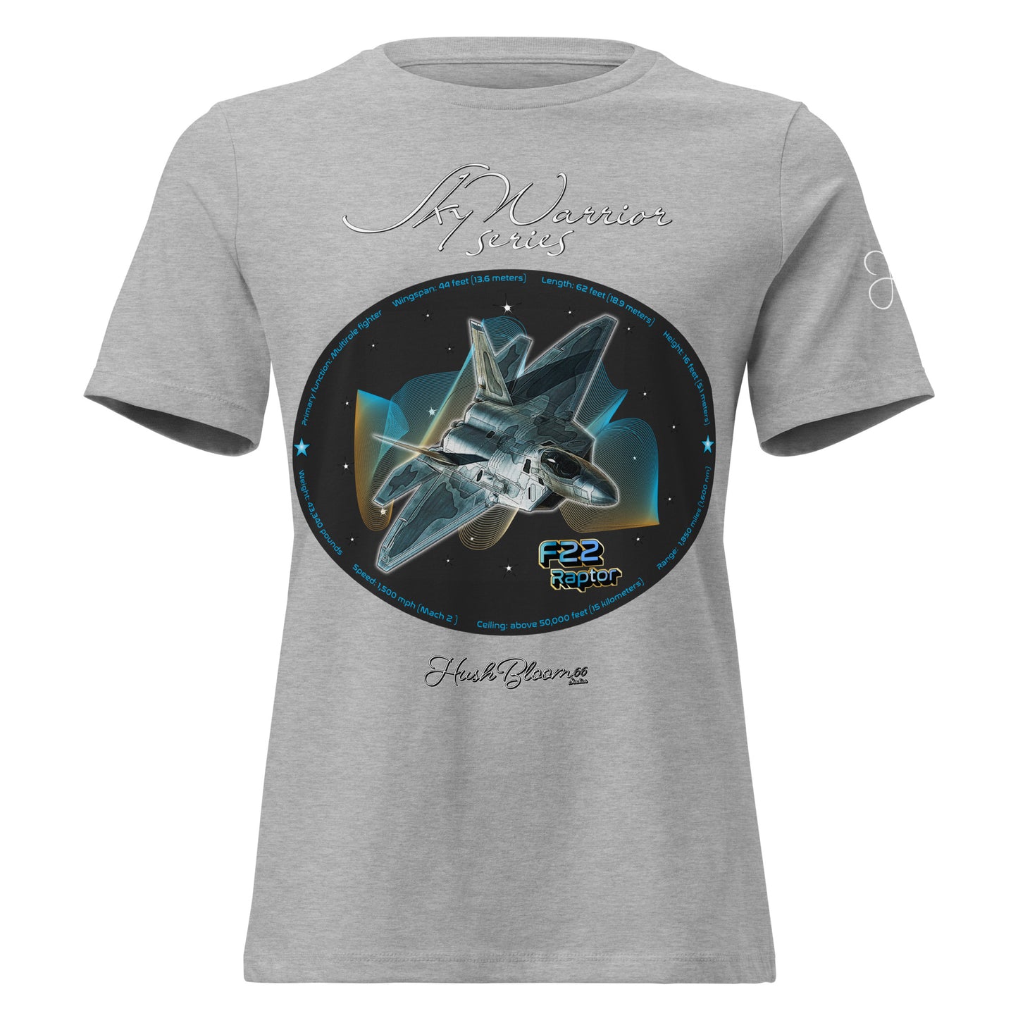 Athletic Heather - F22 Raptor Women's Relaxed T-Shirt