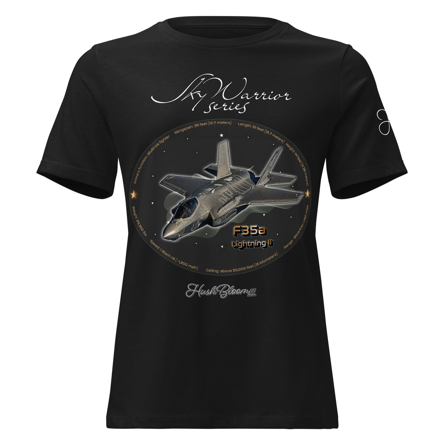 Black - F35A Lightning Women's Relaxed T-Shirt