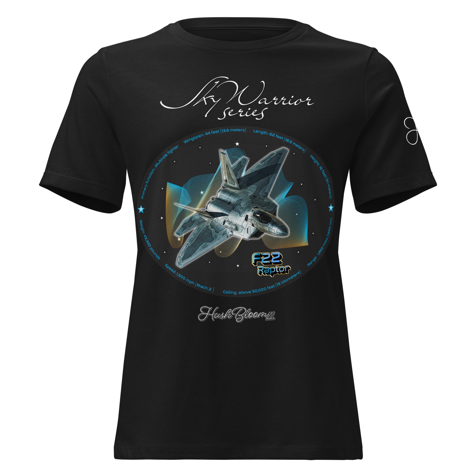 Black - F22 Raptor Women's Relaxed T-Shirt