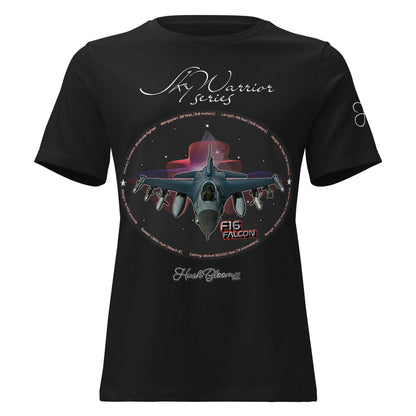 Black - F16 Falcon Women's Relaxed T-Shirt