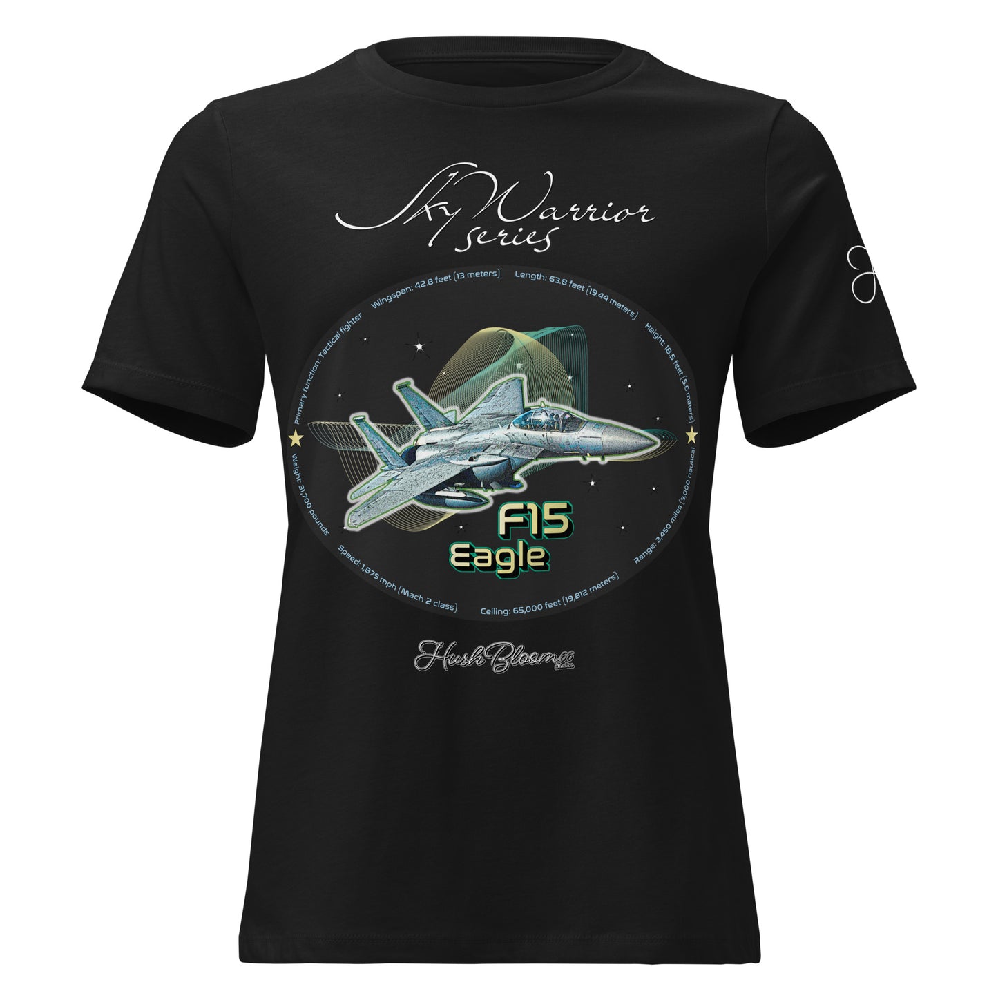 Black - F15 Eagle Women's Relaxed T-Shirt