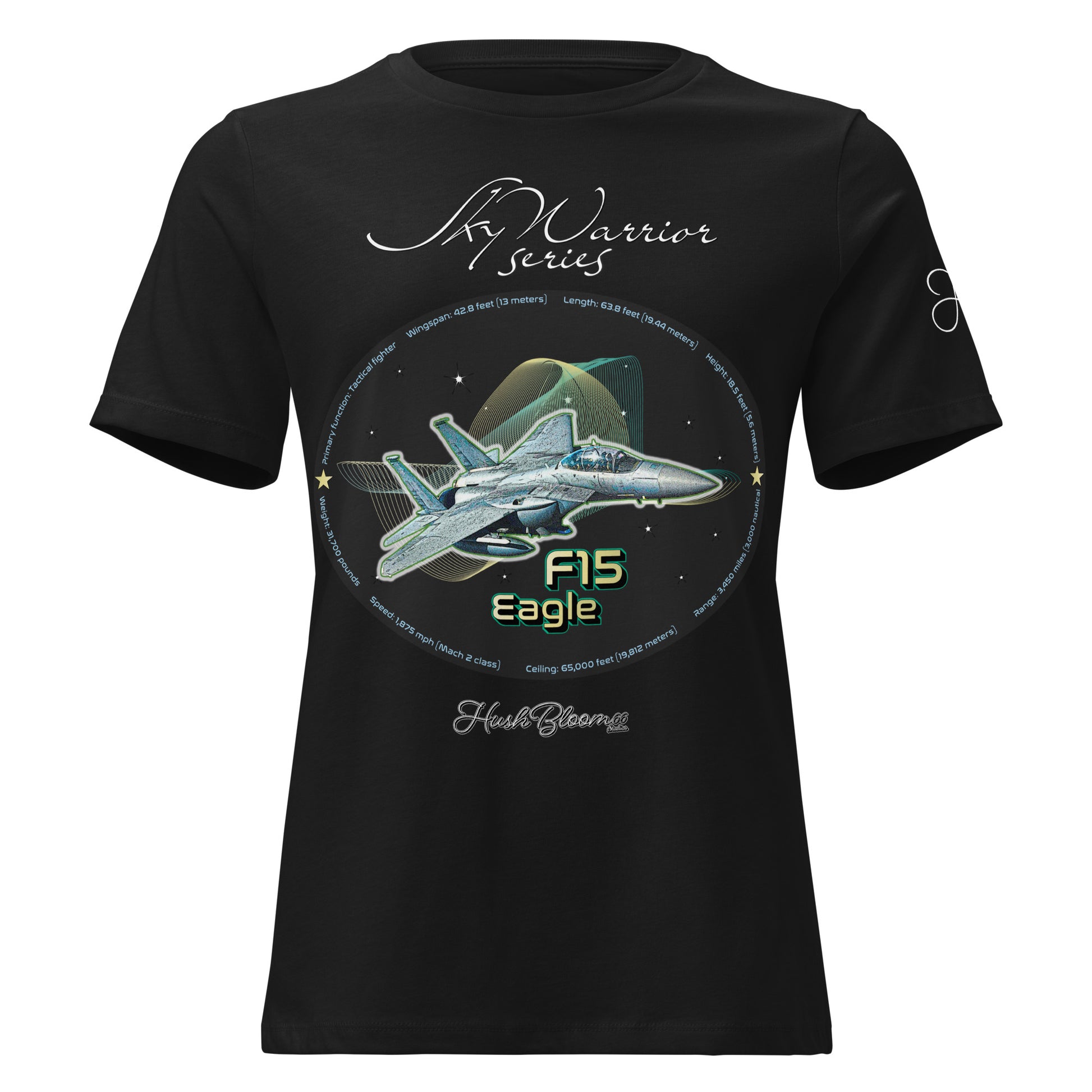 Black - F15 Eagle Women's Relaxed T-Shirt