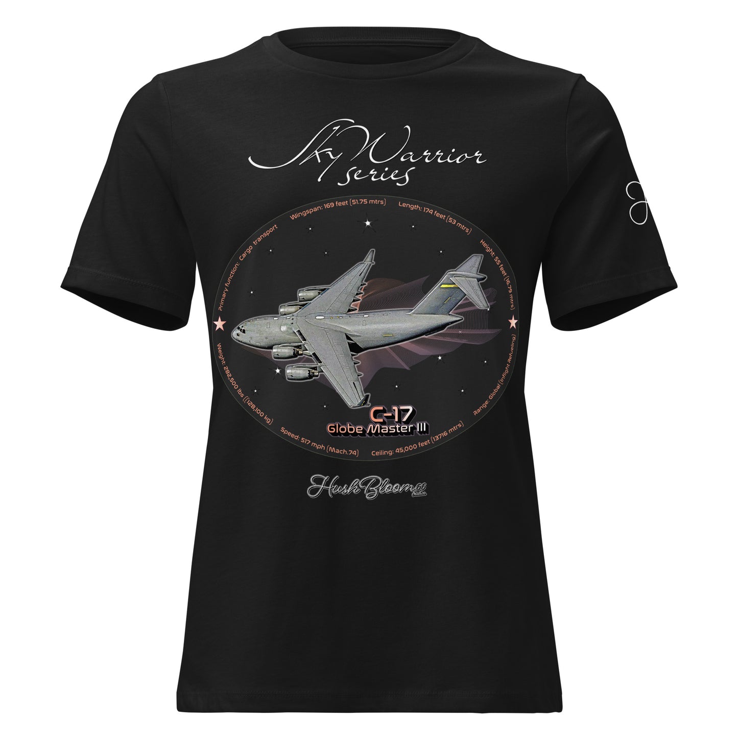 Black - C17 Globe Master III Women's Relaxed T-Shirt