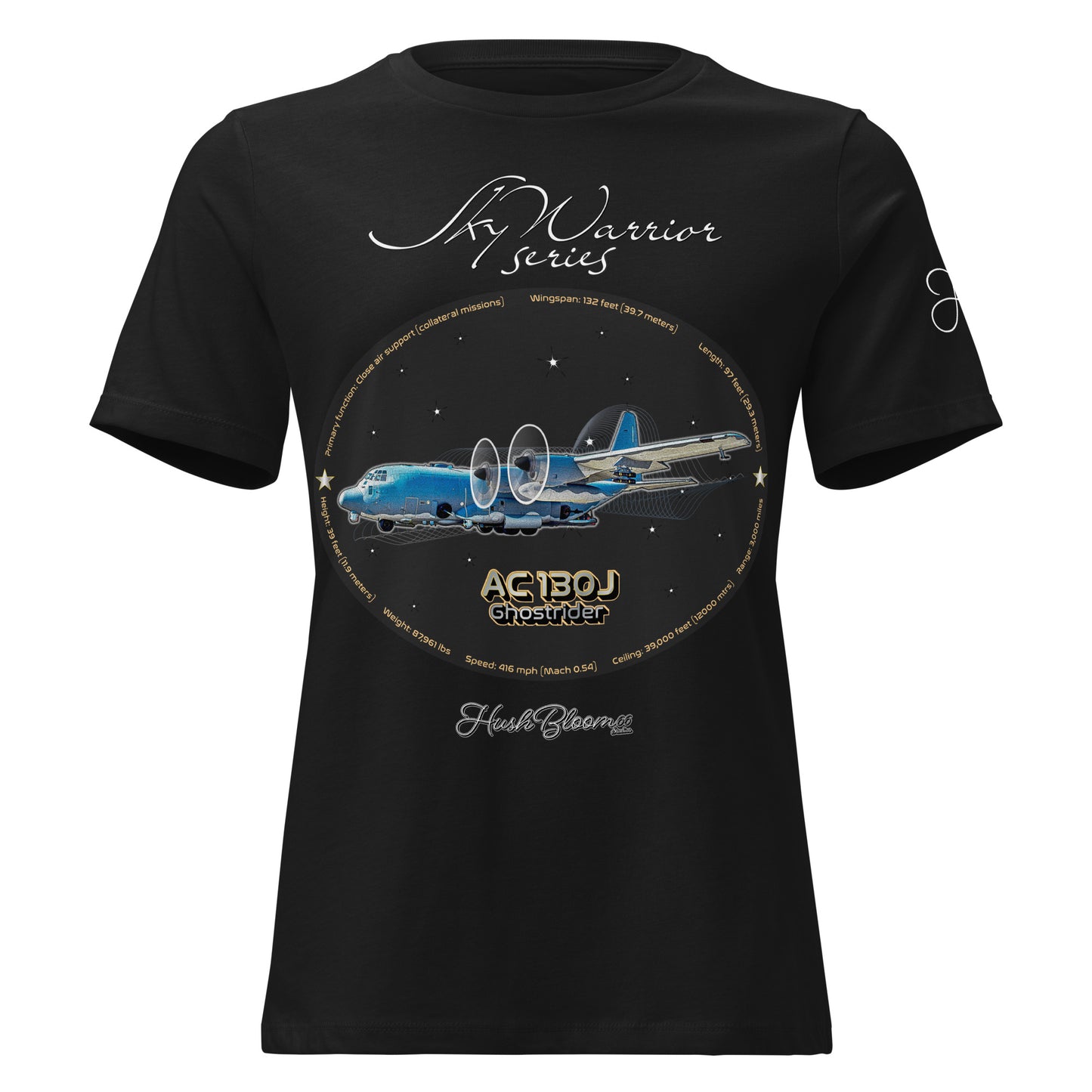 Black - AC130J Ghostrider Women's Relaxed T-Shirt
