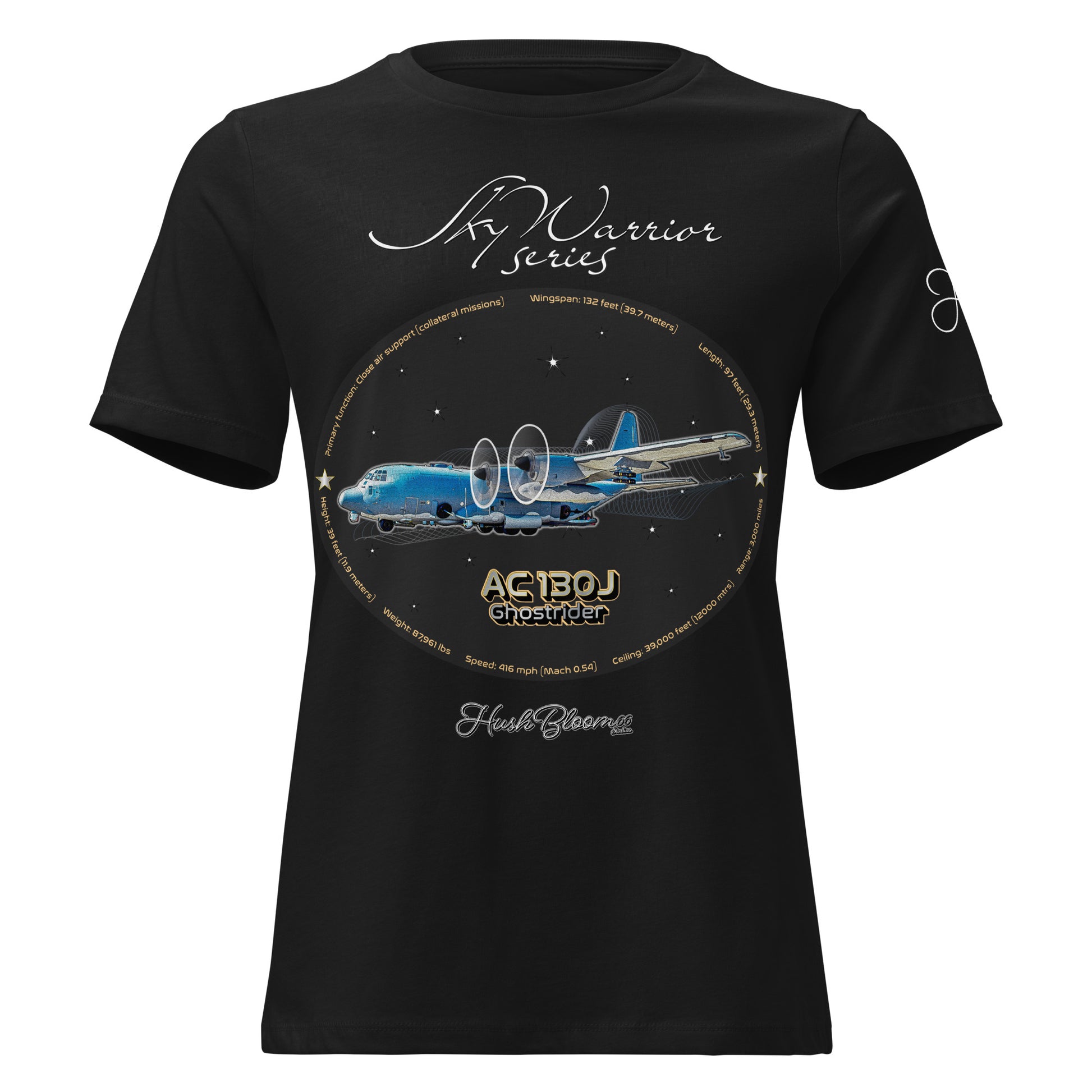 Black - AC130J Ghostrider Women's Relaxed T-Shirt