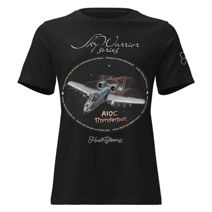 Black - A10C Thunderbolt Women's Relaxed T-Shirt