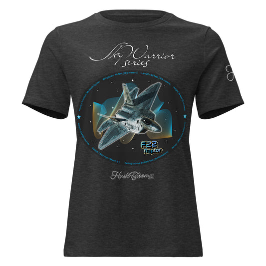 Dark Grey Heather - F22 Raptor Women's Relaxed T-Shirt