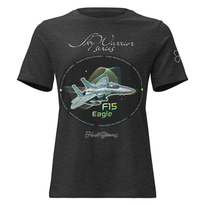 Dark Grey Heather - F15 Eagle Women's Relaxed T-Shirt