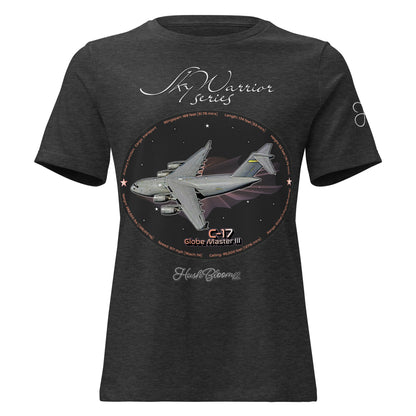 Dark Grey Heather - C17 Globe Master III Women's Relaxed T-Shirt