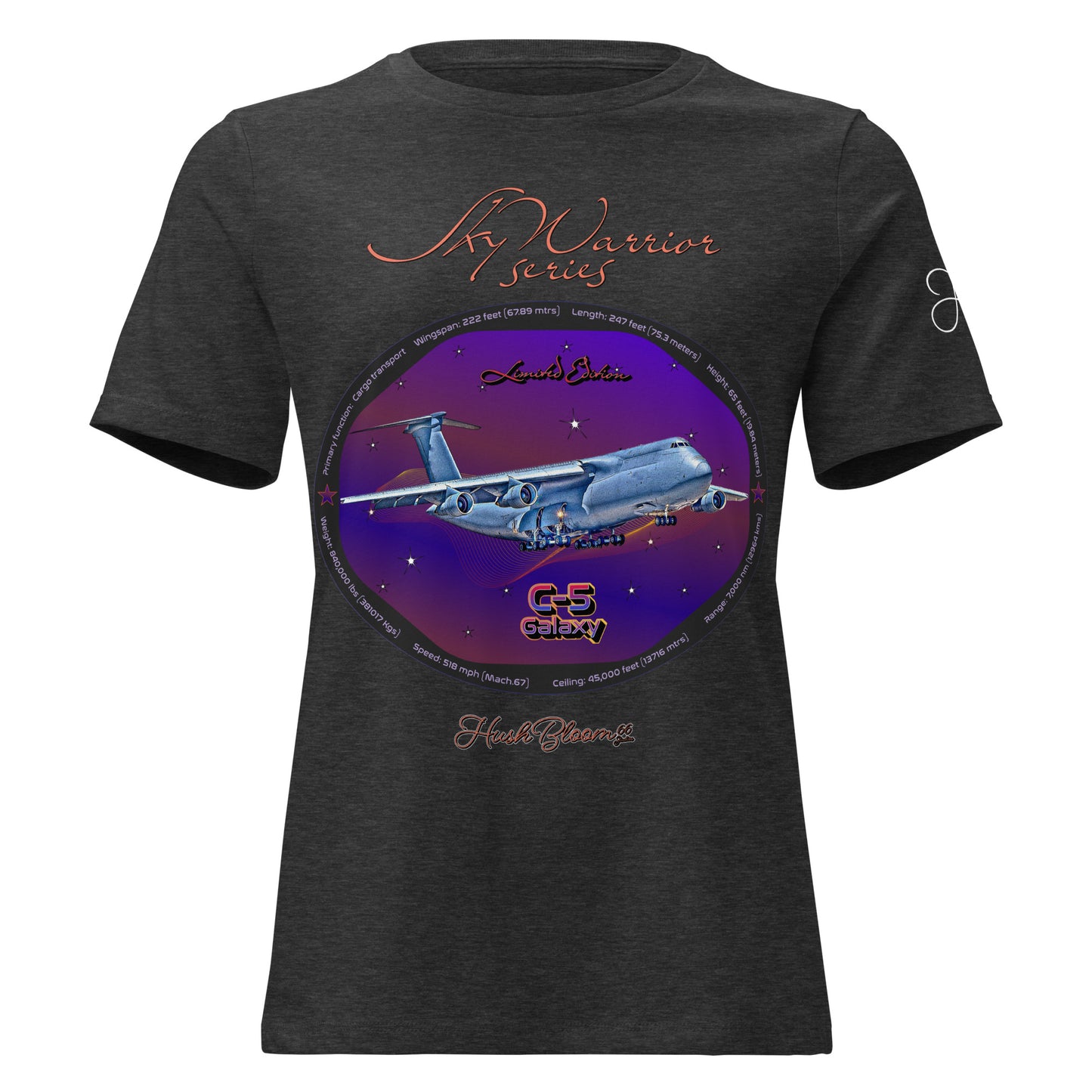 Dark Grey Heather - C5 Galaxy (Limited Edition) Women's Relaxed T-Shirt