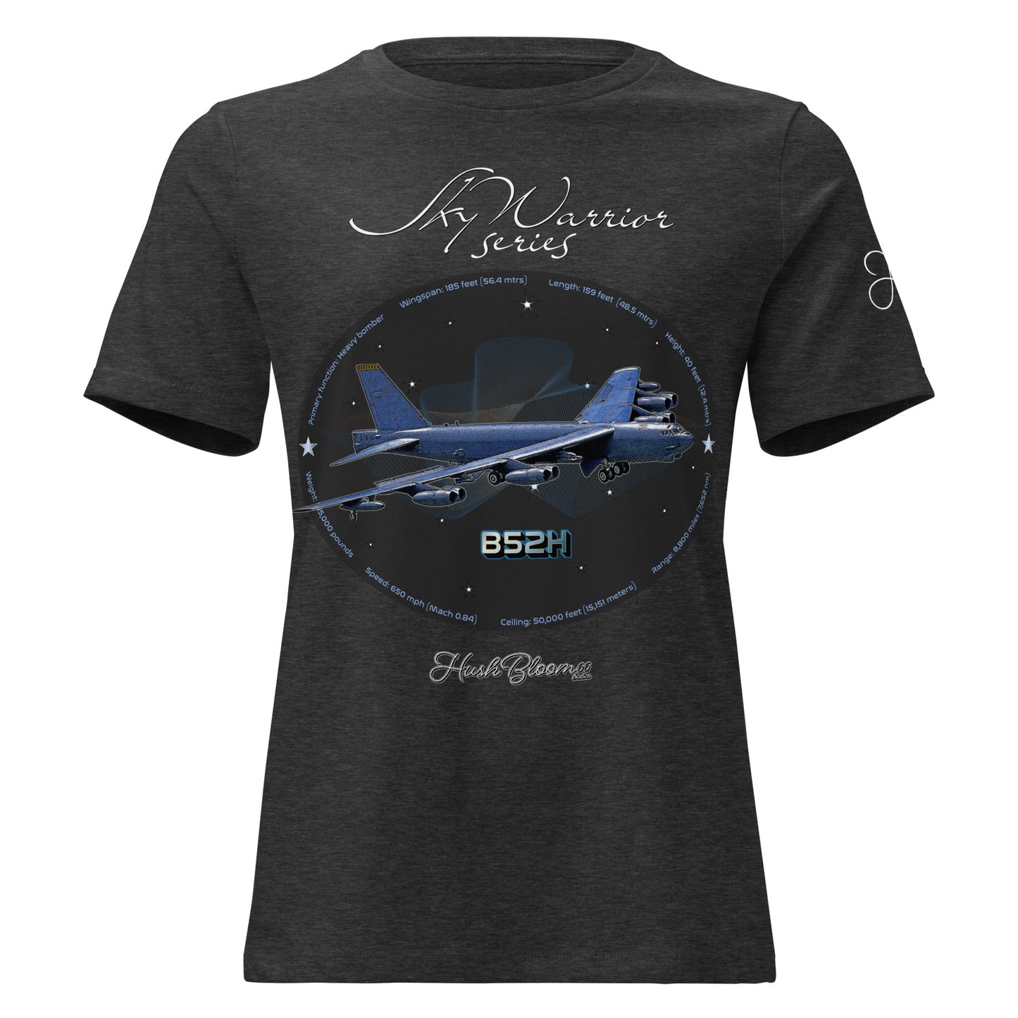 Dark Grey Heather - B52H Stratofortress Women's Relaxed T-Shirt