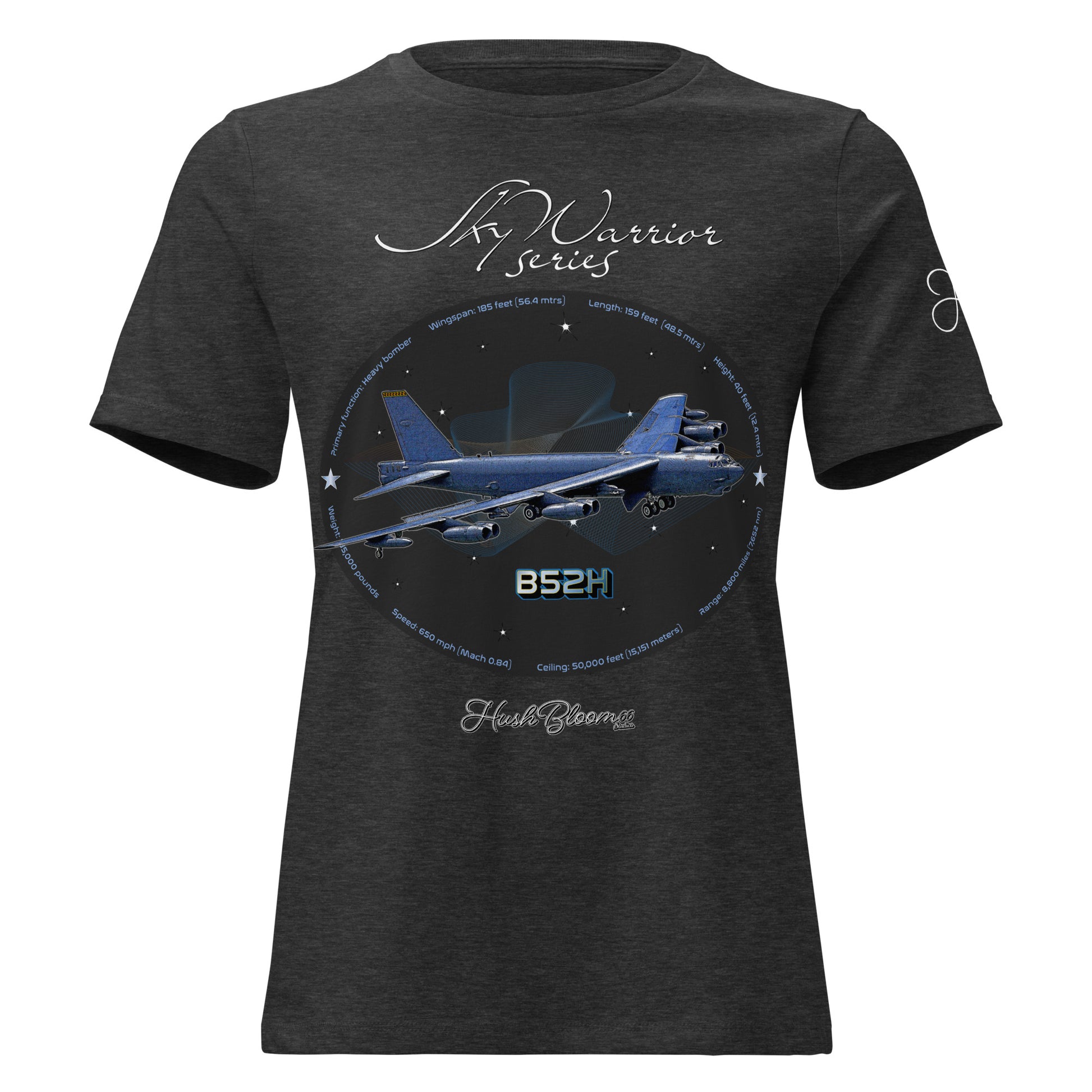 Dark Grey Heather - B52H Stratofortress Women's Relaxed T-Shirt