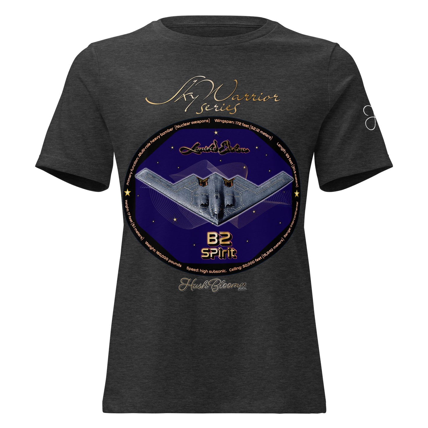 Dark Grey Heather - B2 Spirit (Limited Edition) Women's Relaxed T-Shirt