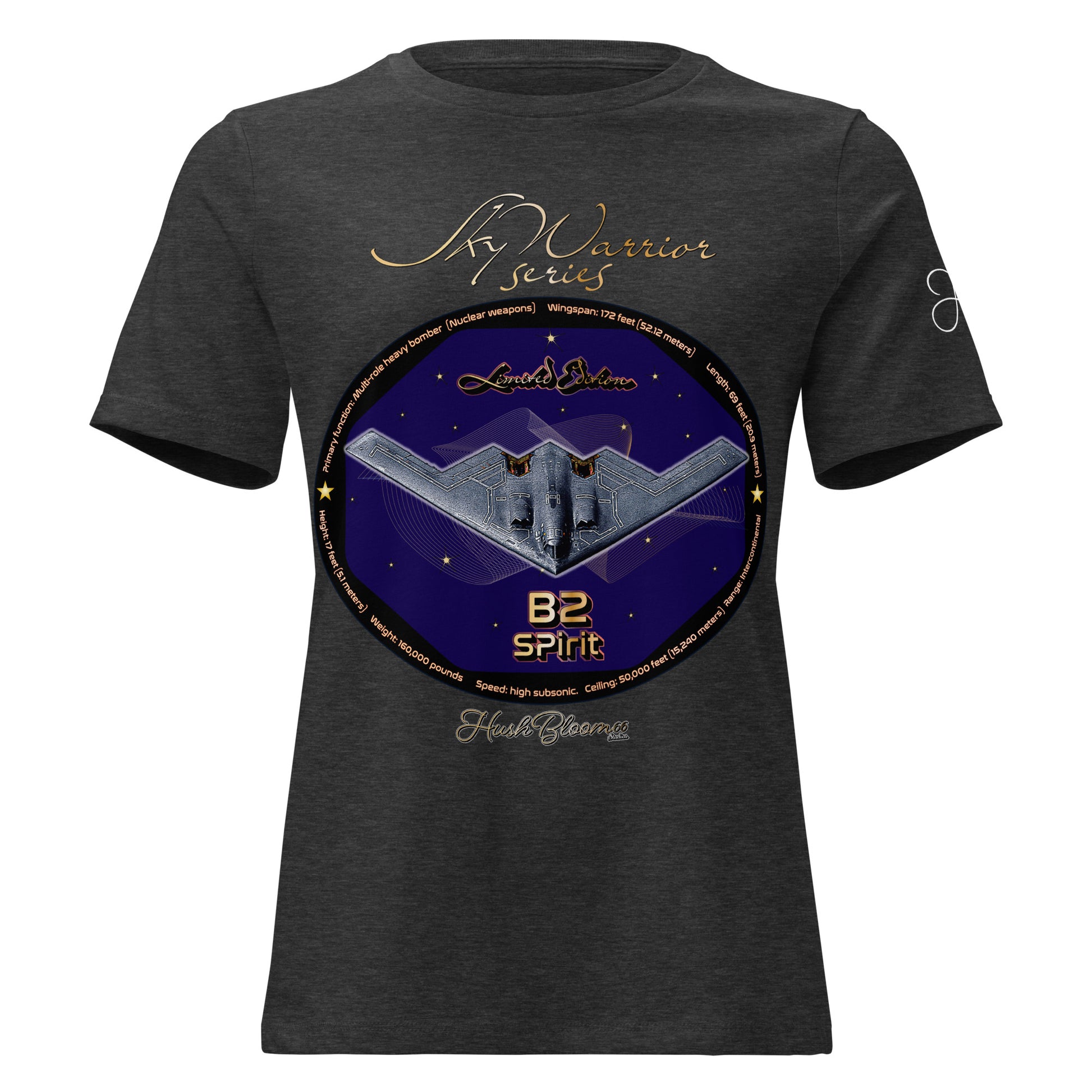 Dark Grey Heather - B2 Spirit (Limited Edition) Women's Relaxed T-Shirt