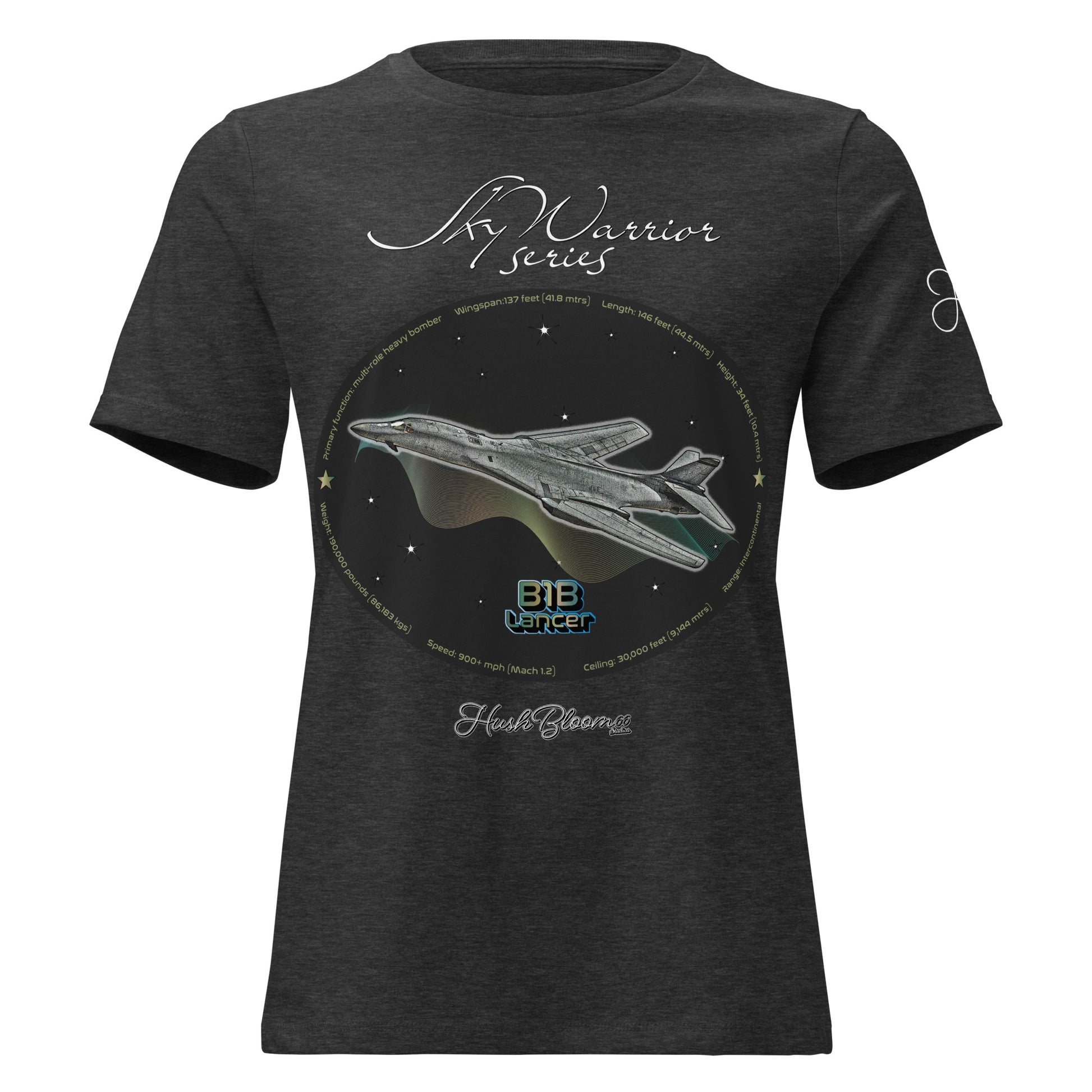 Dark Grey Heather - B1B Lancer Women's Relaxed T-Shirt