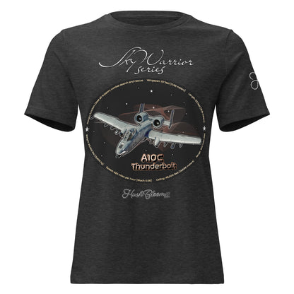 Dark Grey Heather - A10C Thunderbolt Women's Relaxed T-Shirt