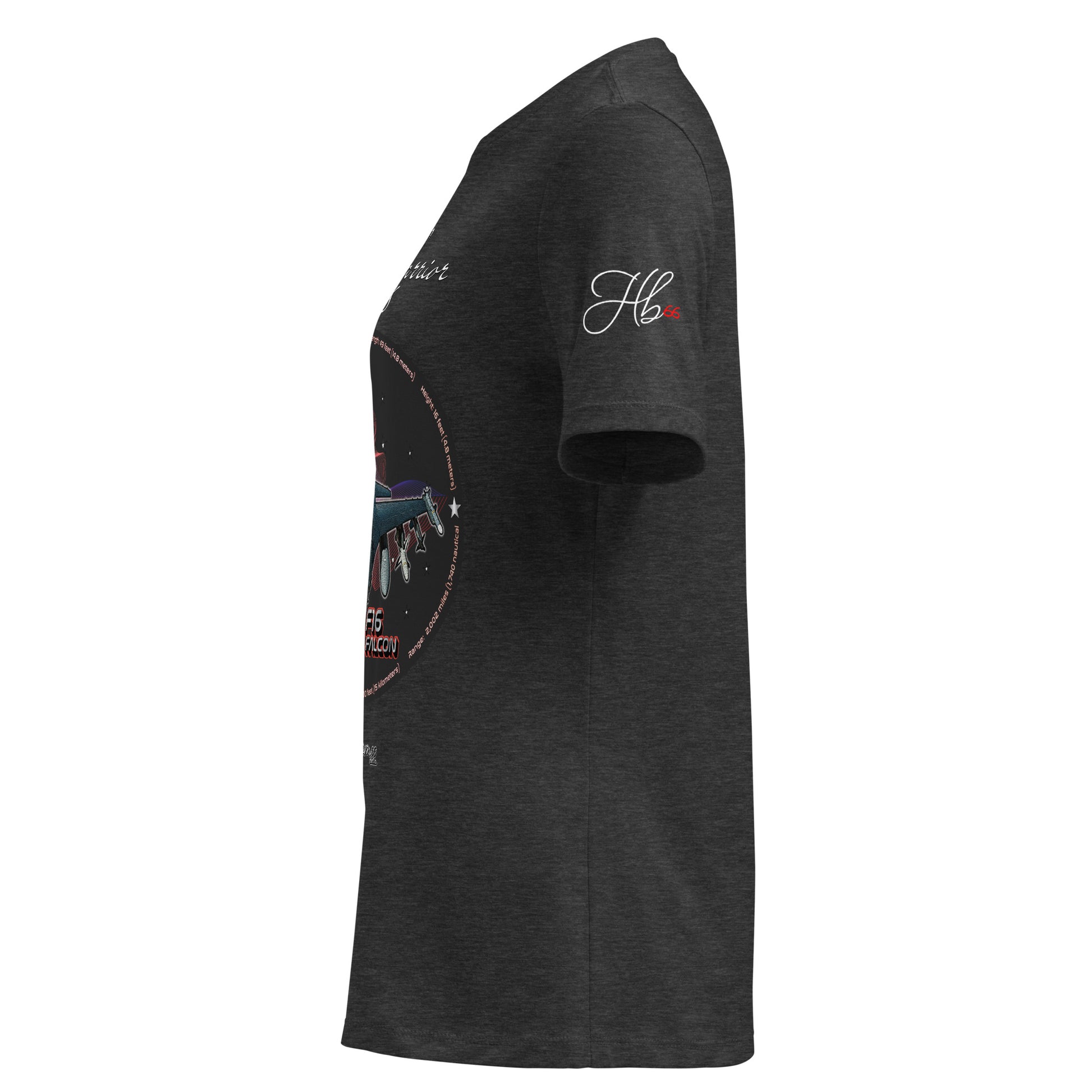 Dark Grey Heather - F16 Falcon Women's Relaxed T-Shirt