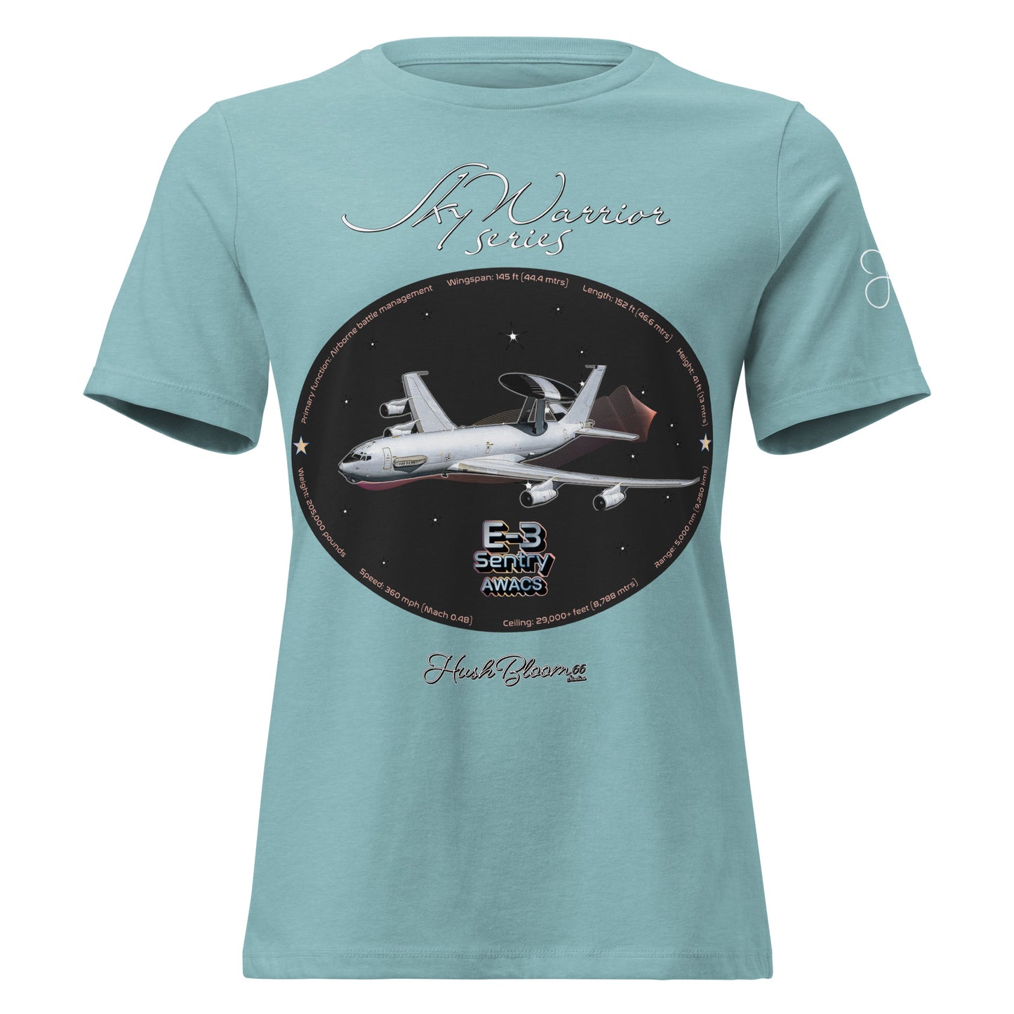 Heather Blue Lagoon - E3 Sentry Women's Relaxed T-Shirt