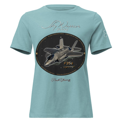 Heather Blue Lagoon - F35A Lightning Women's Relaxed T-Shirt