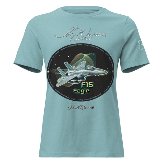 Heather Blue Lagoon - F15 Eagle Women's Relaxed T-Shirt