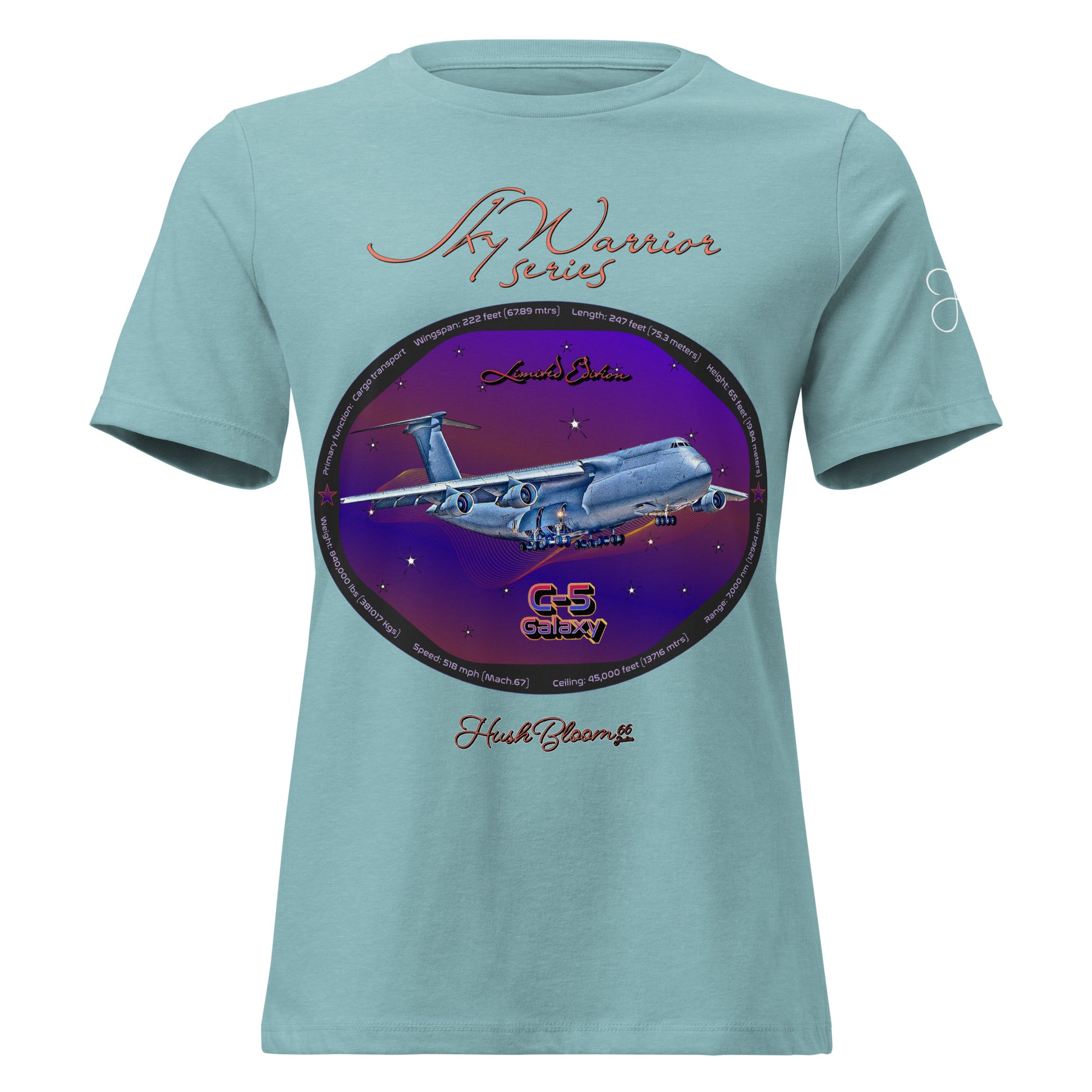 Heather Blue Lagoon - C5 Galaxy (Limited Edition) Women's Relaxed T-Shirt