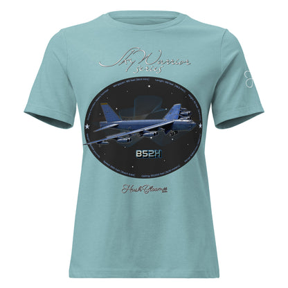 Heather Blue Lagoon - B52H Stratofortress Women's Relaxed T-Shirt