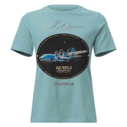 Heather Blue Lagoon - AC130J Ghostrider Women's Relaxed T-Shirt