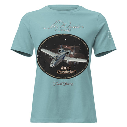 Heather Blue Lagoon - A10C Thunderbolt Women's Relaxed T-Shirt
