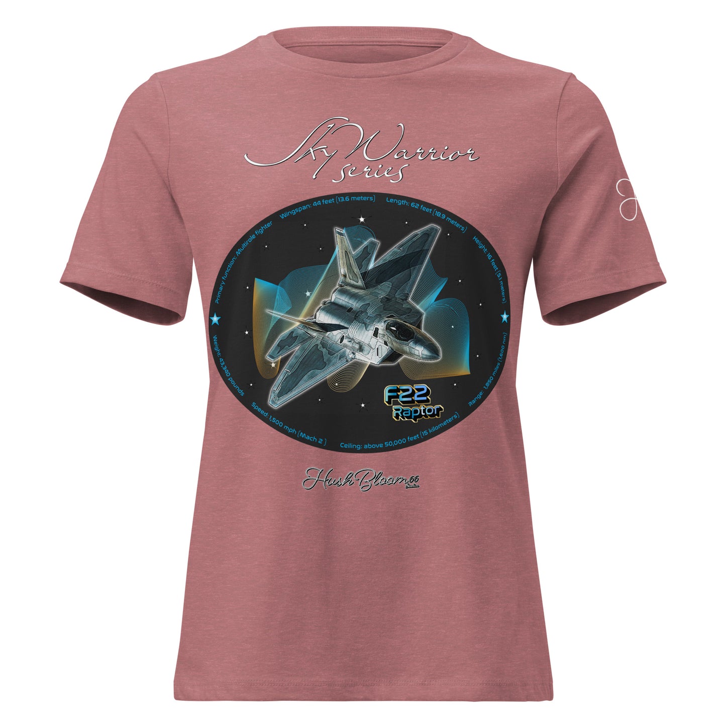 Heather Mauve - F22 Raptor Women's Relaxed T-Shirt