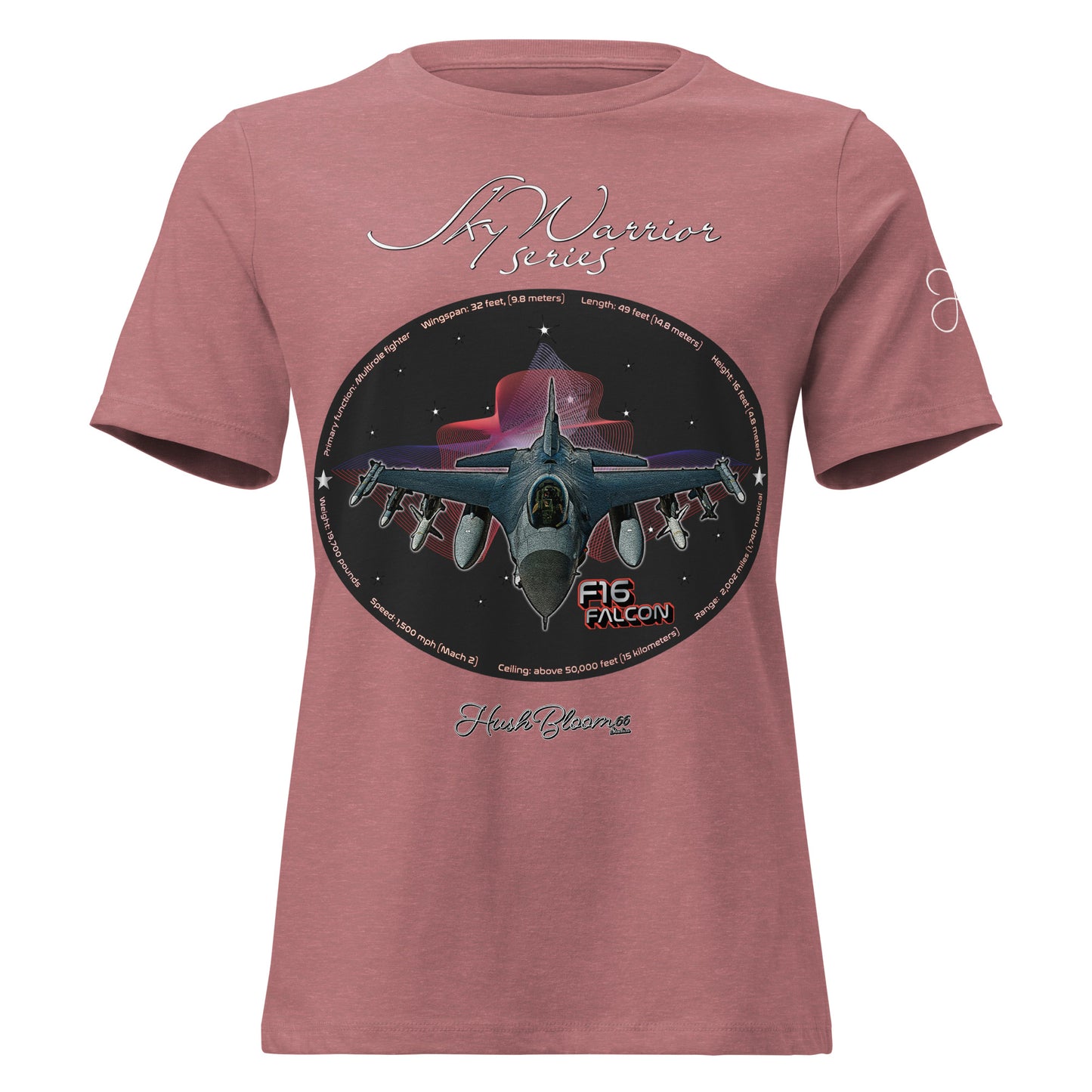 Heather Mauve - F16 Falcon Women's Relaxed T-Shirt