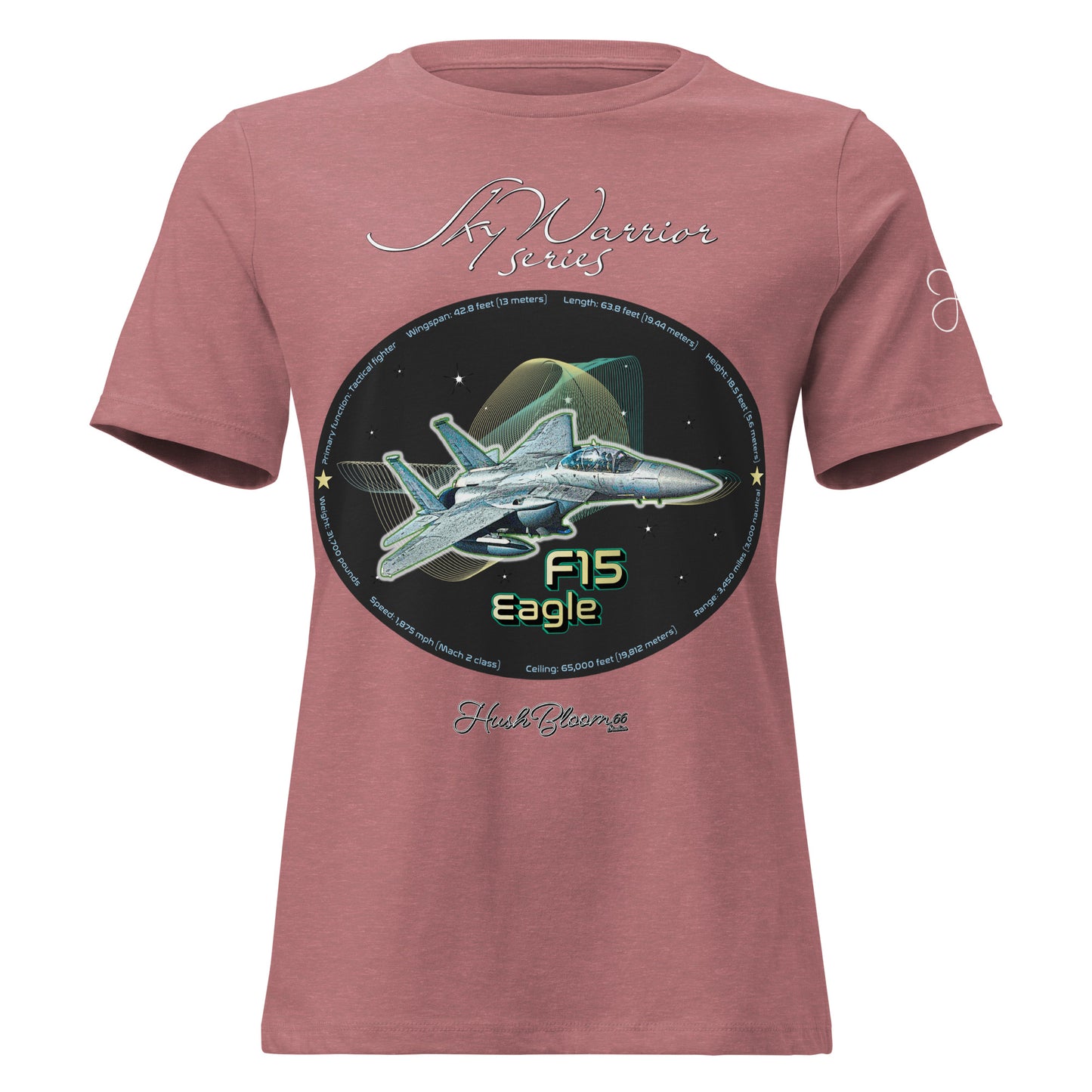 Heather Mauve - F15 Eagle Women's Relaxed T-Shirt
