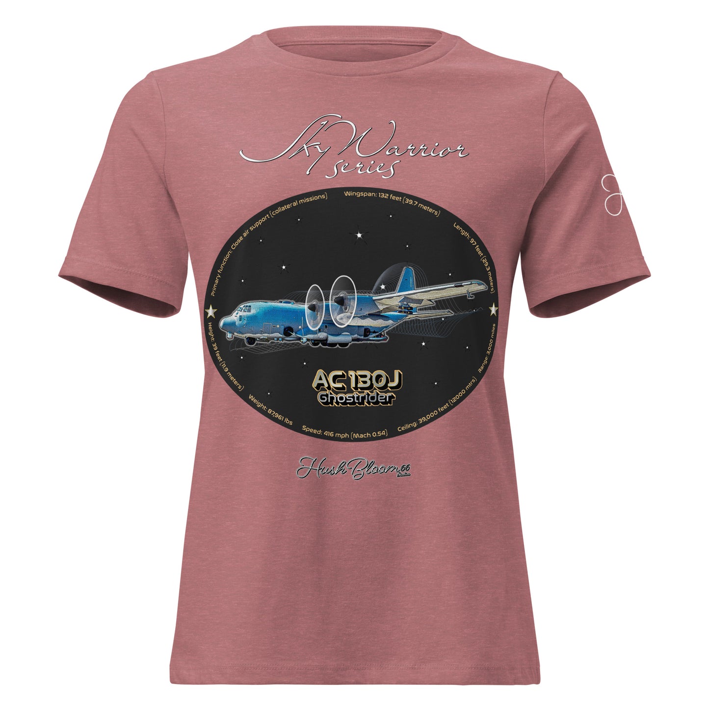Heather Mauve - AC130J Ghostrider Women's Relaxed T-Shirt