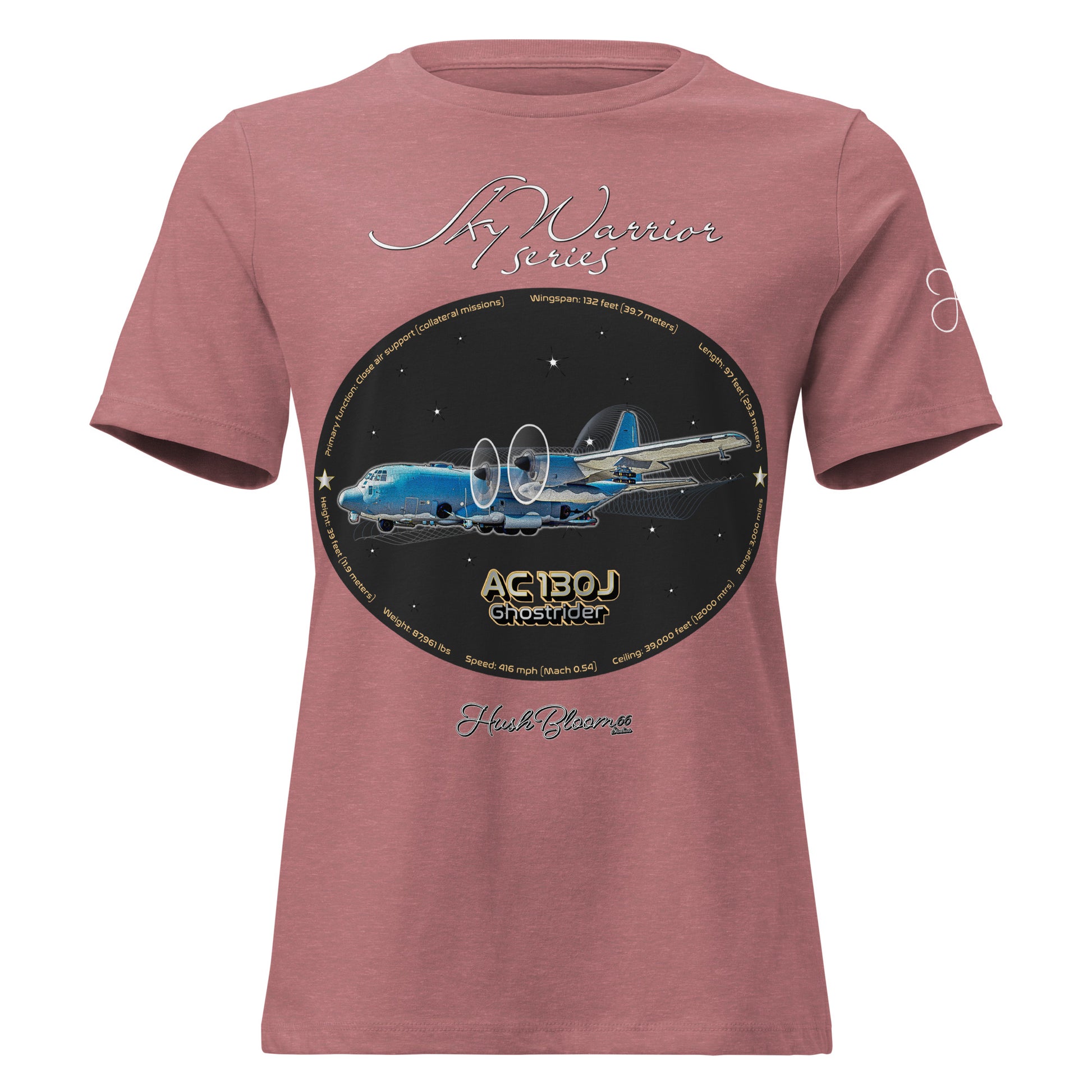 Heather Mauve - AC130J Ghostrider Women's Relaxed T-Shirt