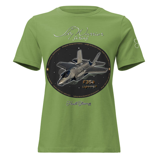 Navy - F35A Lightning Women's Relaxed T-Shirt