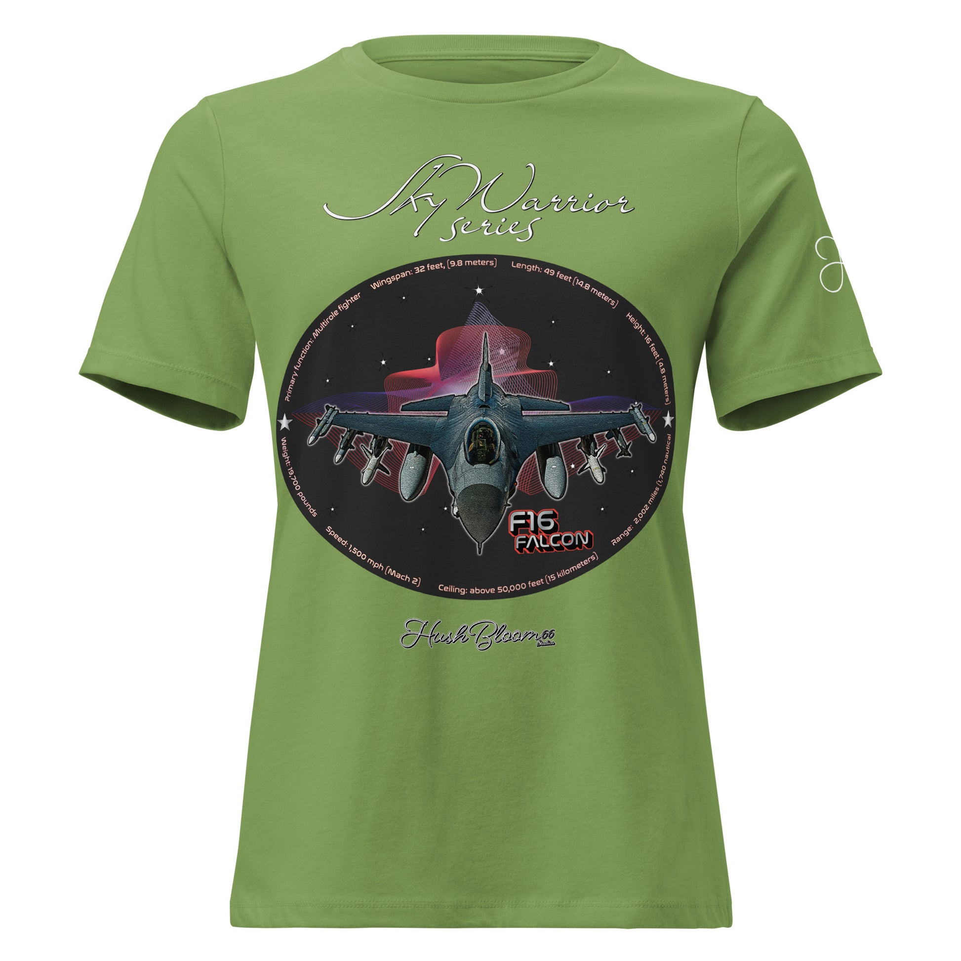 Dark Grey Heather - F16 Falcon Women's Relaxed T-Shirt