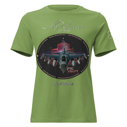 Dark Grey Heather - F16 Falcon Women's Relaxed T-Shirt