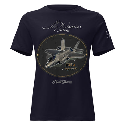 Navy - F35A Lightning Women's Relaxed T-Shirt