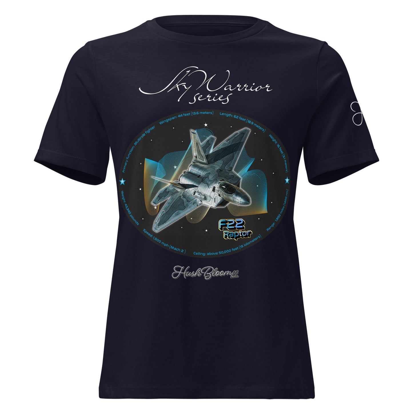 Navy - F22 Raptor Women's Relaxed T-Shirt