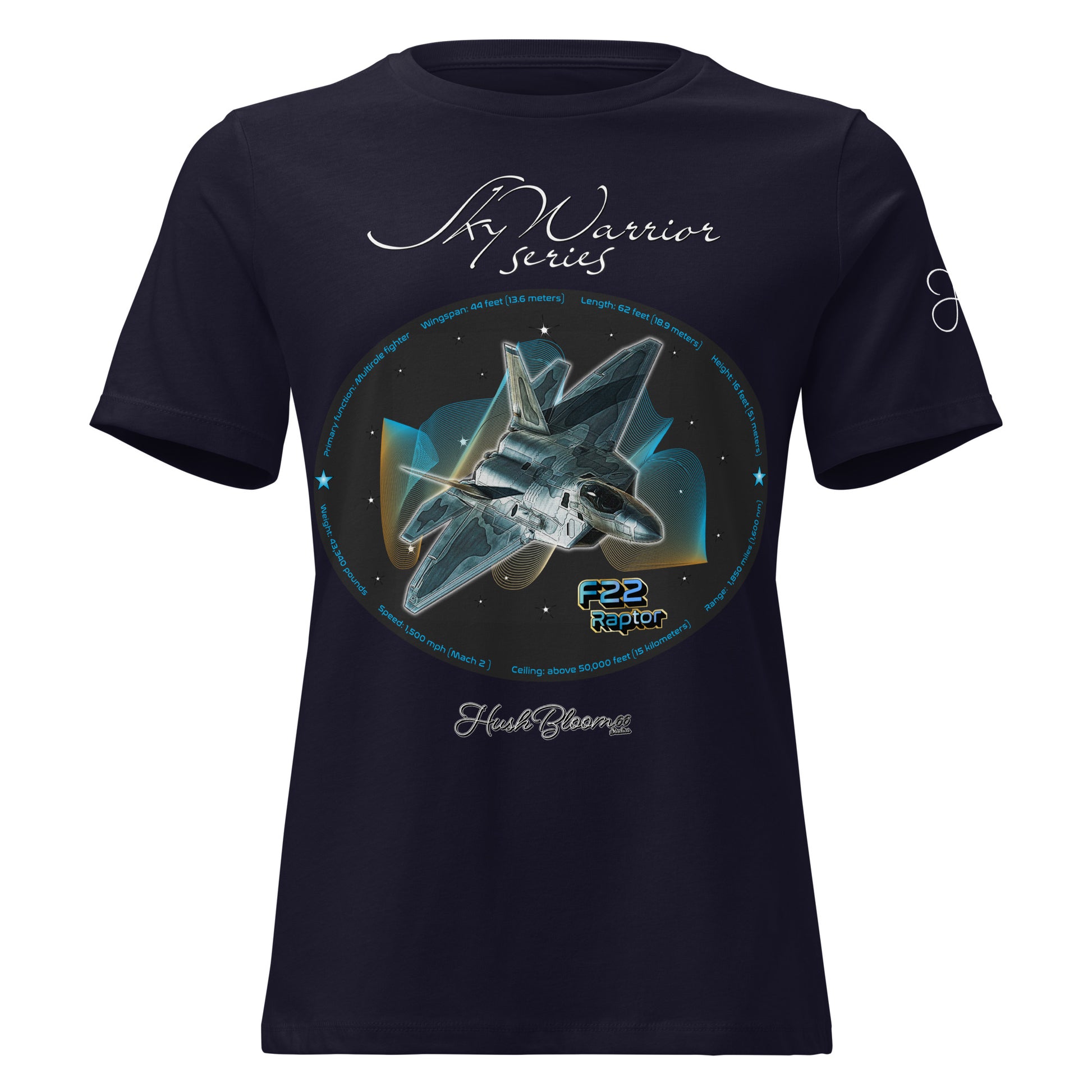 Navy - F22 Raptor Women's Relaxed T-Shirt